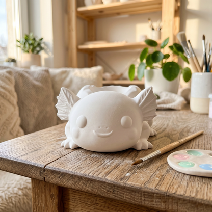 Handgefertigter Gips Axolotl