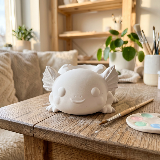 Handgefertigter Gips Axolotl