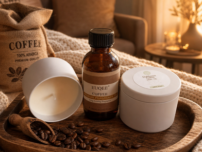 Handgegossene Coffee Duftkerze aus Sheawachs 70 g