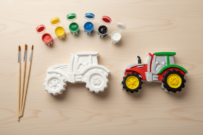 DIY Traktor Gips Malset – Kreativset mit Farben & Pinsel