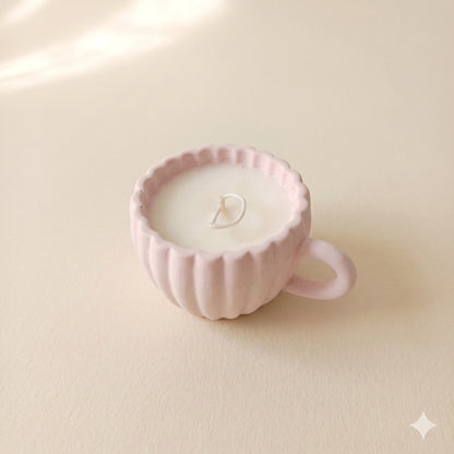 Duftkerze In Mini-Gipstasse – Handgegossen Mit Naturduft - Cozy Nook Atelier