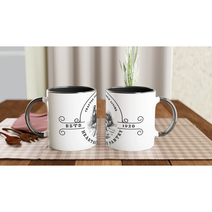Vintage Keramiktasse 11oz mit Farbiger Innenseite