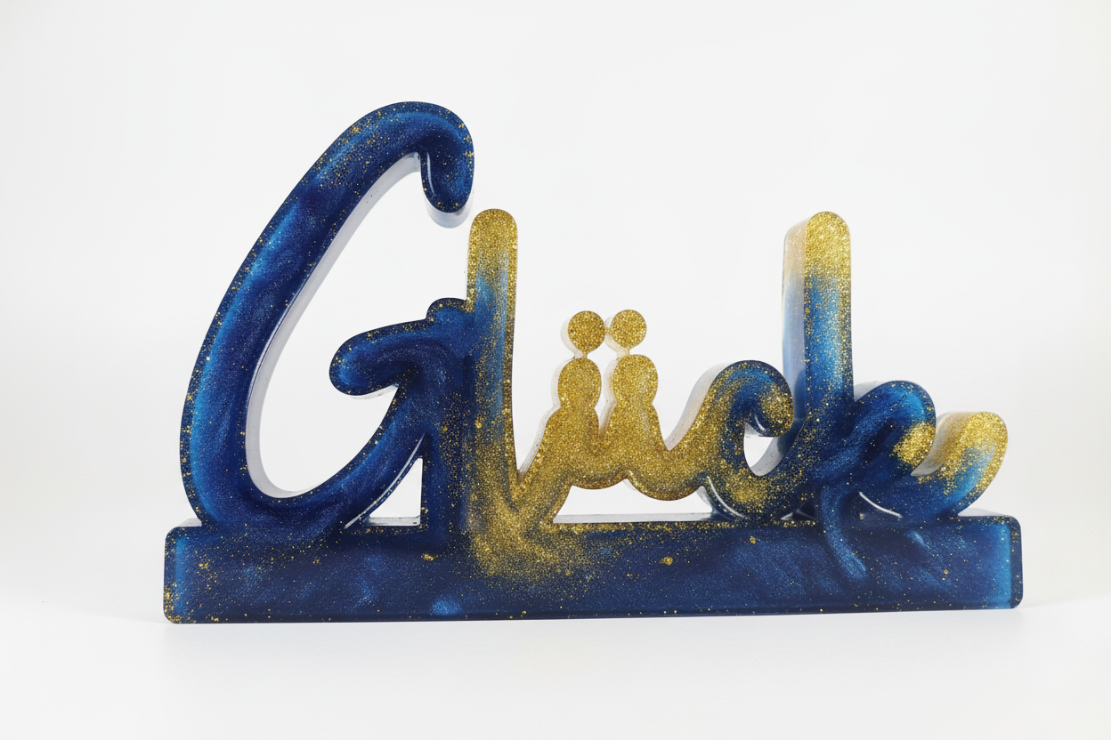 Glück Resin Blau Gold