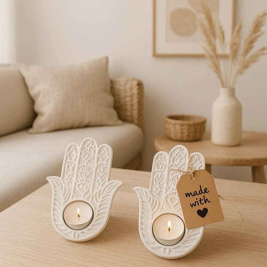 Hamsa Hand – Teelichthalter zum Gestalten