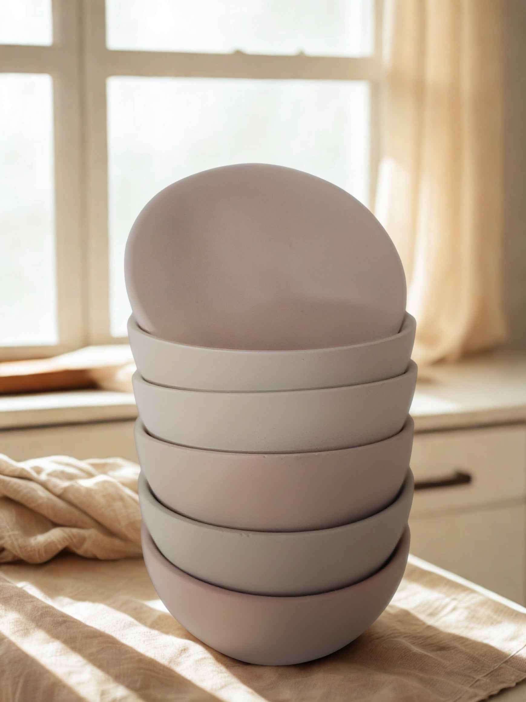 Handgefertigte Gips-Schalen 3er Set – Dekoschalen zum Gestalten