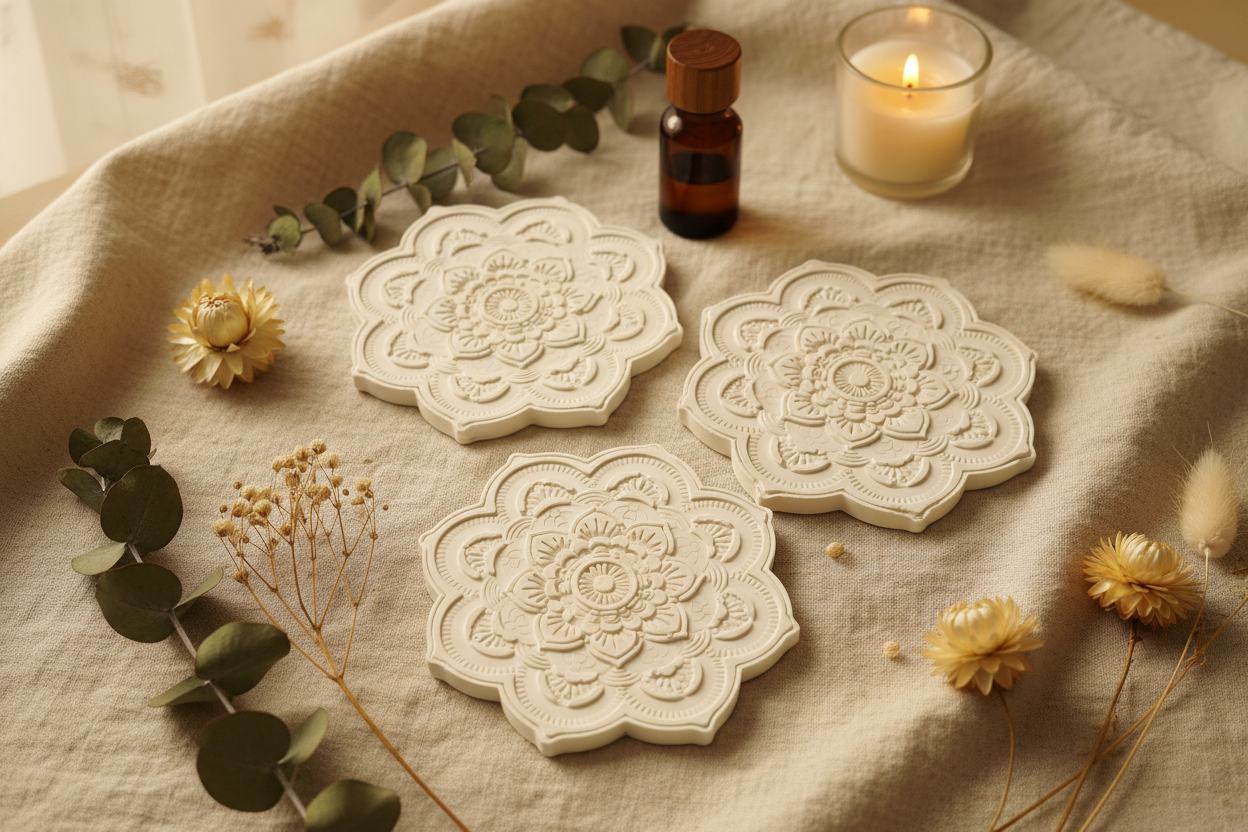 Mandala Duftstein Set Flat Lay