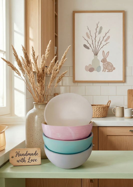 Handgefertigte Gipsschale in deiner Wunschfarbe – Hol sie dir jetzt und verleihe deinem Zuhause einen einzigartigen Stil! - Cozy Nook Atelier
