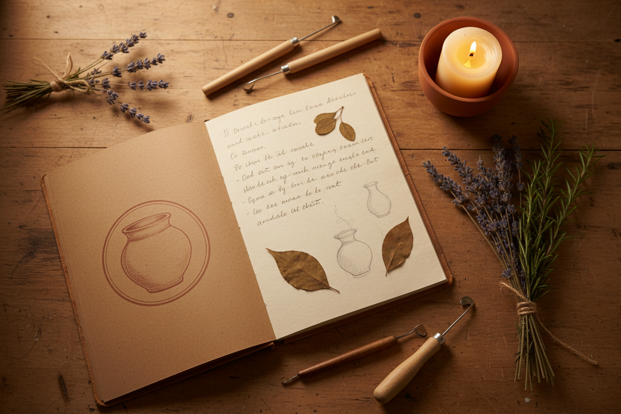Digitales Pottery Logbuch für Töpferprojekte