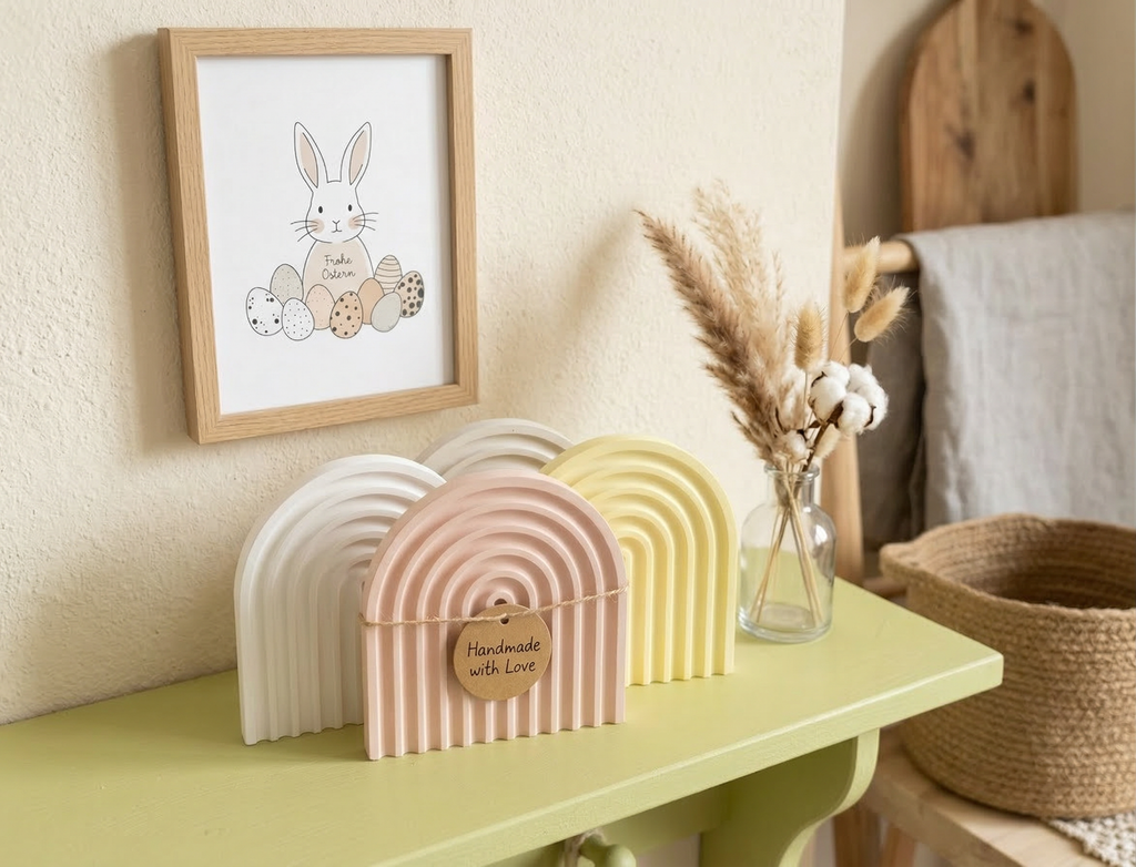 Hygge Regenbogen Klein aus Gips (auch zum Selbstbemalen) - Cozy Nook Atelier