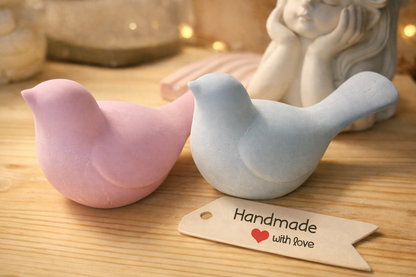 Handgefertigtes Gipsvogel-Set für individuelle Dekoration - Cozy Nook Atelier