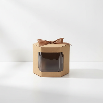 Sechseckige Geschenkbox – Frontansicht