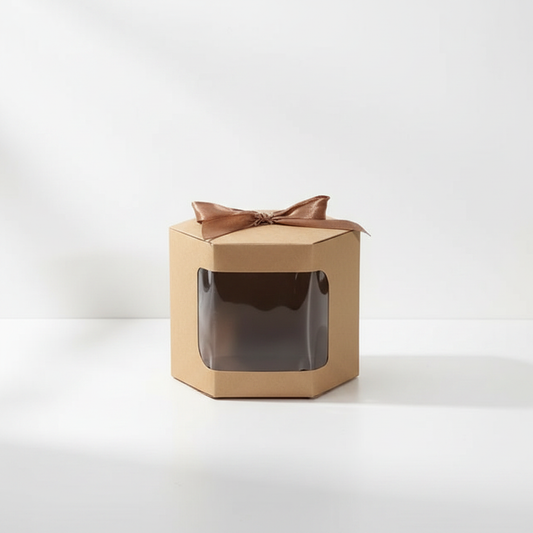 Sechseckige Geschenkbox – Frontansicht