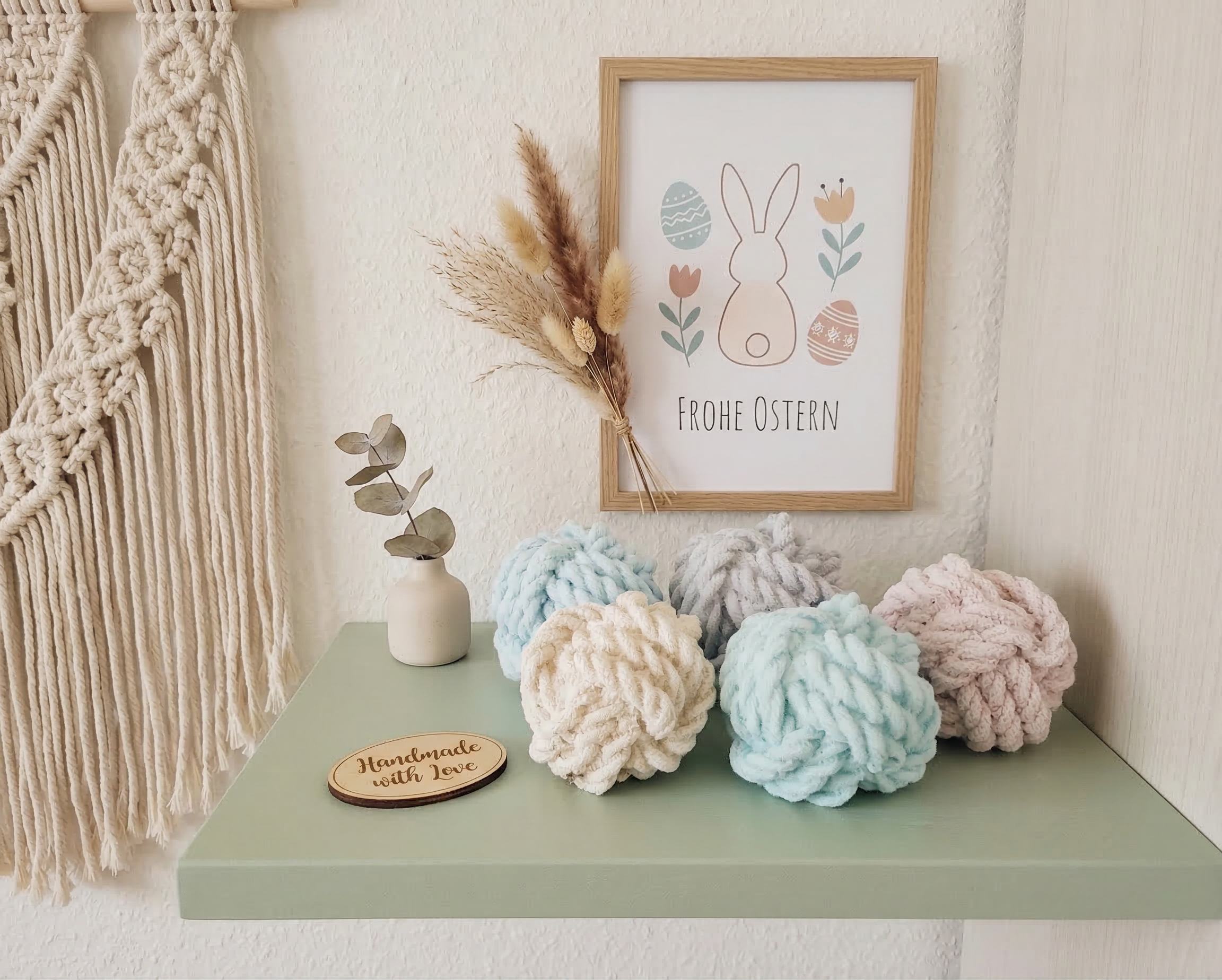 Handgegossener Duftstein Wollknäuel – Zarter Raumduft - Cozy Nook Atelier