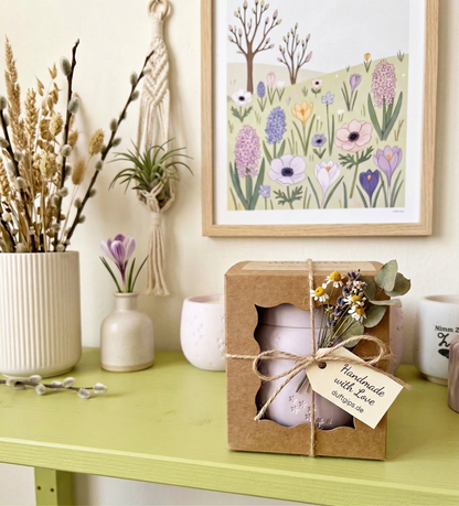Handgegossene Sternkerze aus Gips mit Sojawachs - Cozy Nook Atelier
