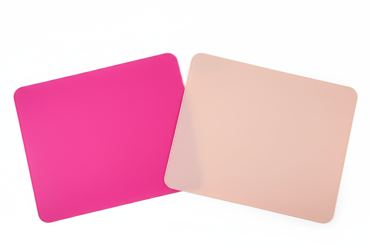 Zwei glatte Craft Matten – Pink & Hellrosa